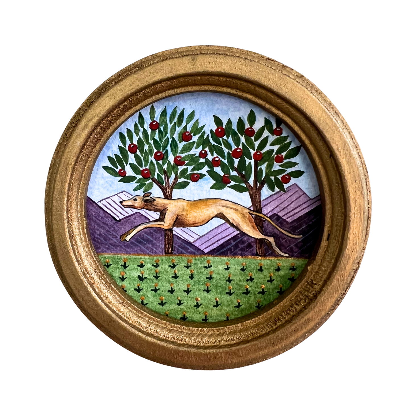 LEAPING GREYHOUND - Medieval Miniature